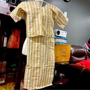 VTG African Nigeria Iro and Buba Girl’s Aso Oke Set